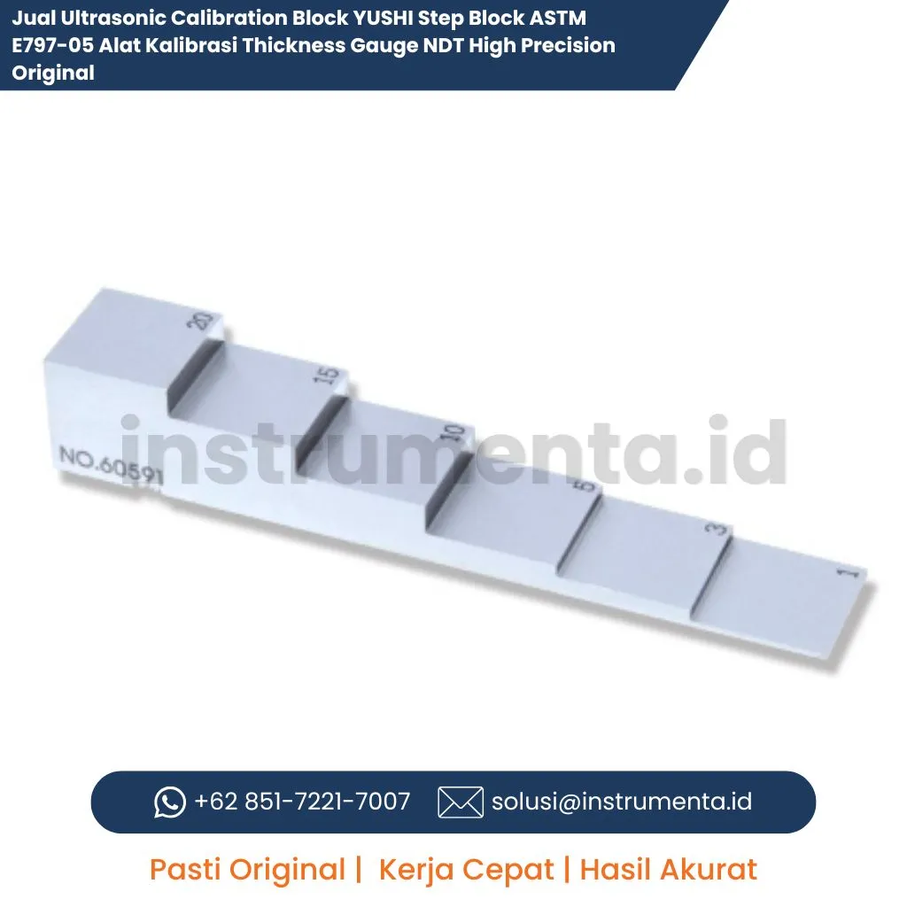  Jual Ultrasonic Calibration Block YUSHI Step Block ASTM E797-05 Alat Kalibrasi Thickness Gauge NDT High Precision Original